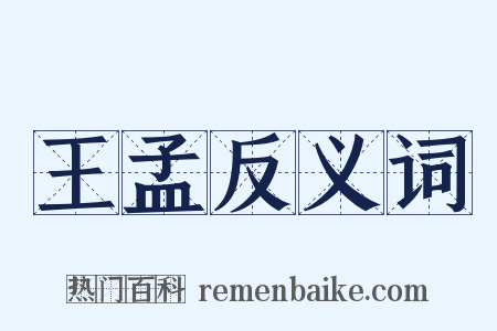 王孟反义词是什么意思的图片